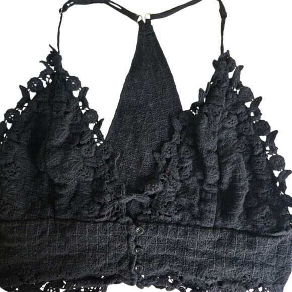 Windsor Beachy Boho festival knitted Crochet Cropped Cami Bralette Size Large - Picture 1 of 4